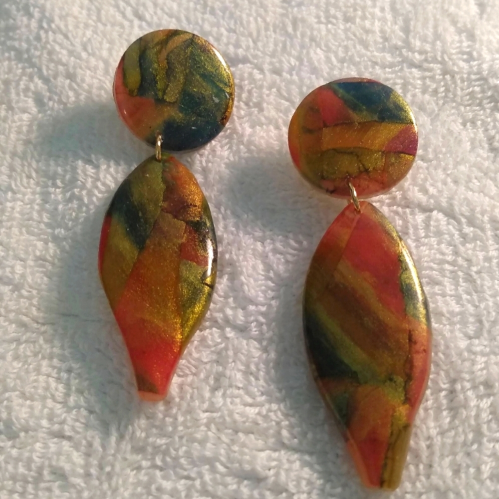 4/$15 clay earrings E155